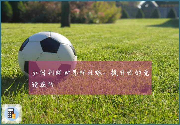 如何判断世界杯让球，提升你的竞猜技巧